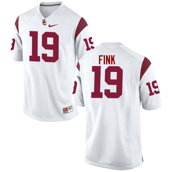 Men #19 Matt Fink USC Trojans College Football Jerseys-White - Click Image to Close